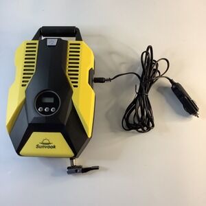 Portable Air Compressor Sunvook Tire Inflator w/ Emergency LED Light
